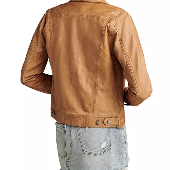 Lucky Brand Women's Brown Leather Jacket - Picture 7 of 16